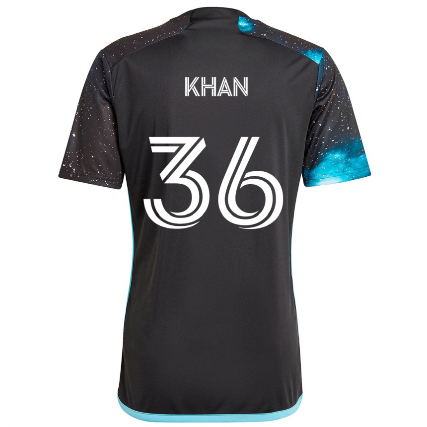 Kids Football Molik Khan #36 Black Blue Home Jersey 2024/25 T-Shirt Australia