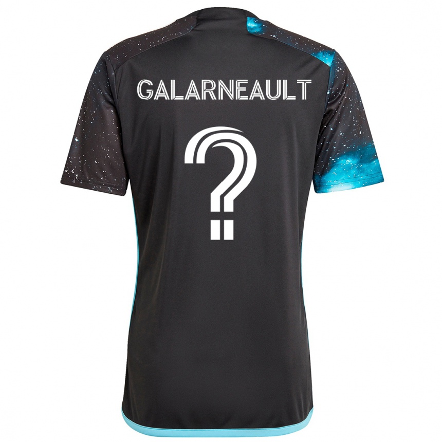 Kids Football Benjamin Galarneault #0 Black Blue Home Jersey 2024/25 T-Shirt Australia