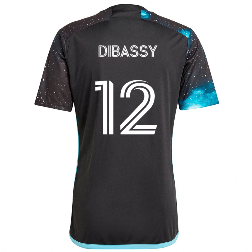 Kids Football Bakaye Dibassy #12 Black Blue Home Jersey 2024/25 T-Shirt Australia