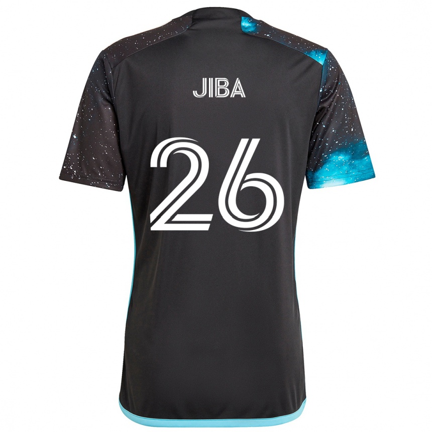 Kids Football Ryen Jiba #26 Black Blue Home Jersey 2024/25 T-Shirt Australia