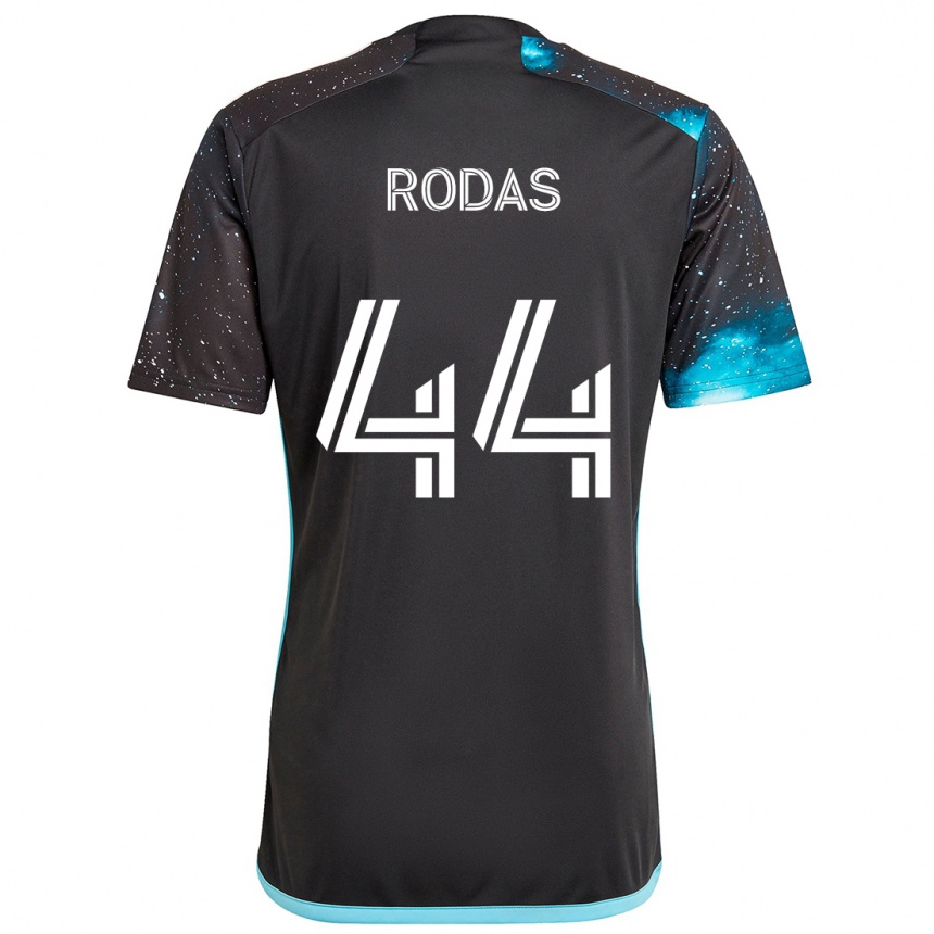 Kids Football Geremy Rodas #44 Black Blue Home Jersey 2024/25 T-Shirt Australia