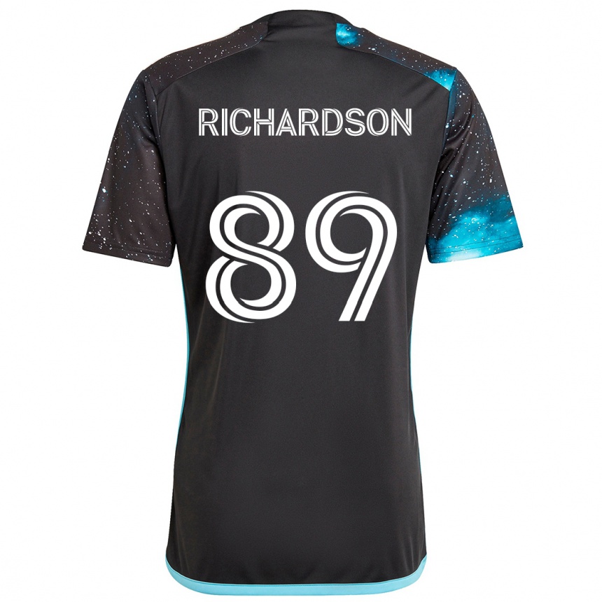 Kids Football Nick Richardson #89 Black Blue Home Jersey 2024/25 T-Shirt Australia