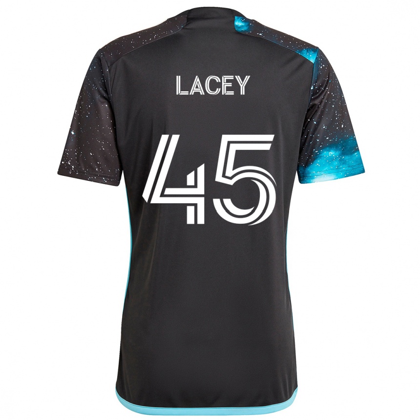 Kids Football Kameron Lacey #45 Black Blue Home Jersey 2024/25 T-Shirt Australia