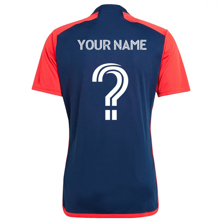 Kids Football Your Name #0 Blue Red Home Jersey 2024/25 T-Shirt Australia