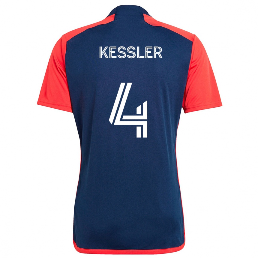 Kids Football Henry Kessler #4 Blue Red Home Jersey 2024/25 T-Shirt Australia