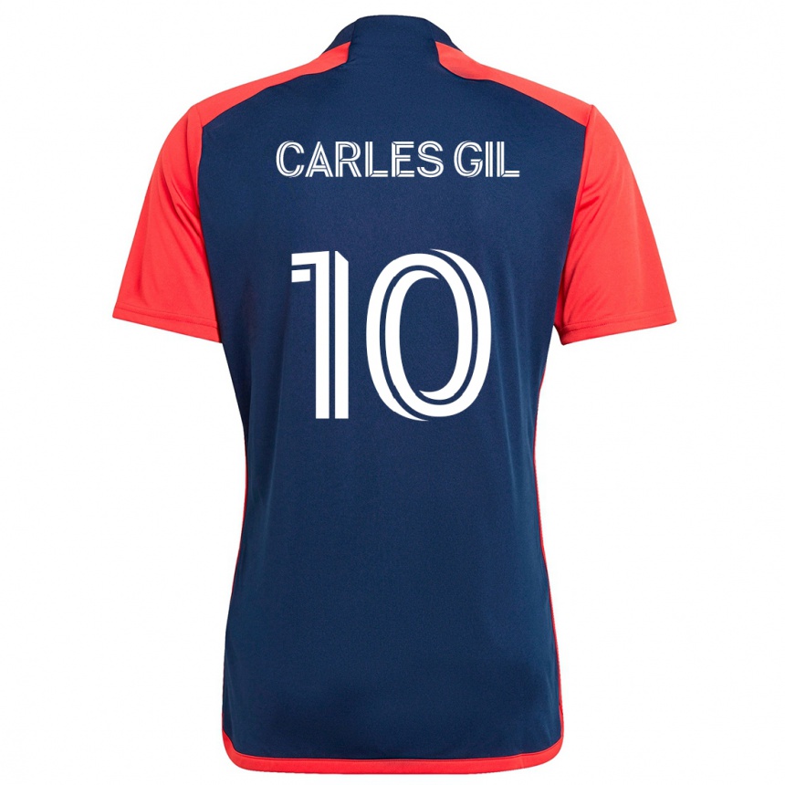 Kids Football Carles Gil #10 Blue Red Home Jersey 2024/25 T-Shirt Australia