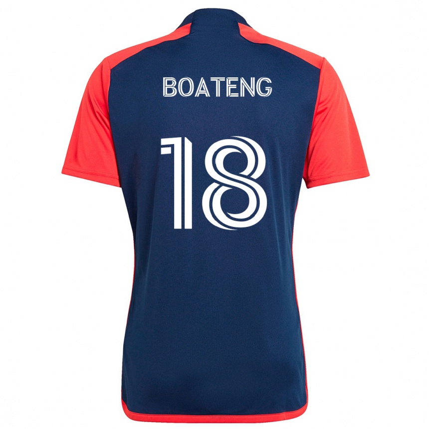 Kids Football Emmanuel Boateng #18 Blue Red Home Jersey 2024/25 T-Shirt Australia