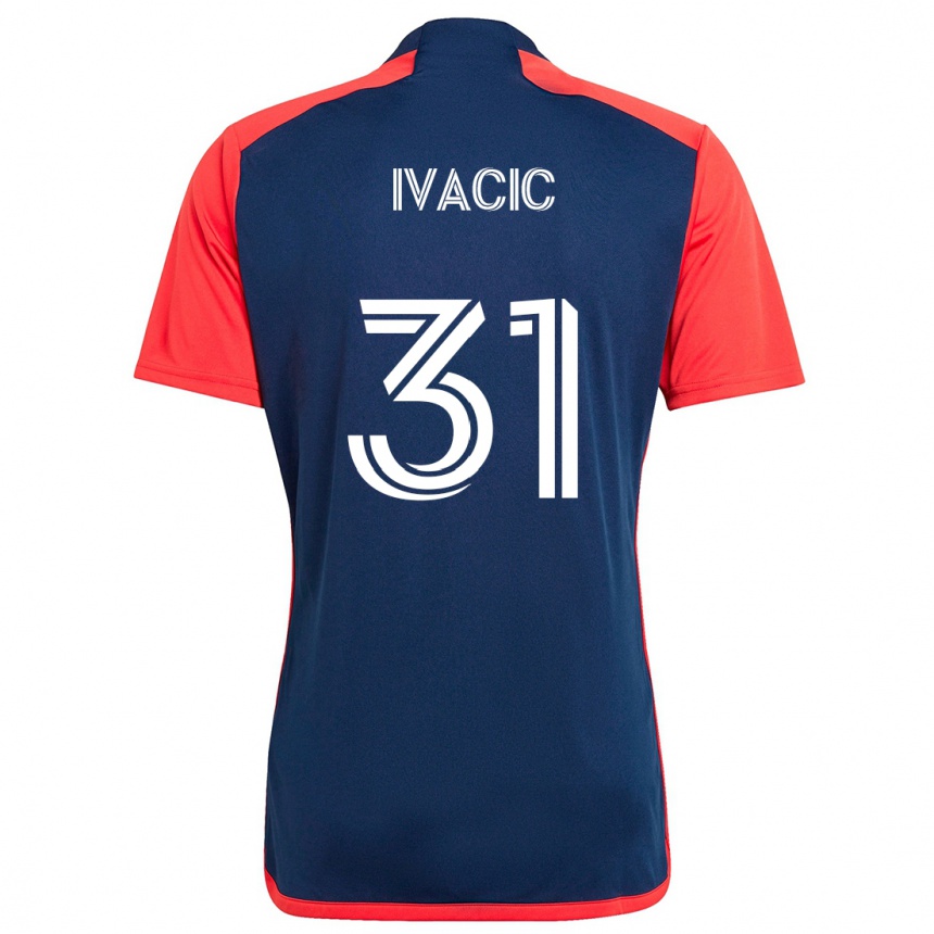 Kids Football Aljaz Ivacic #31 Blue Red Home Jersey 2024/25 T-Shirt Australia