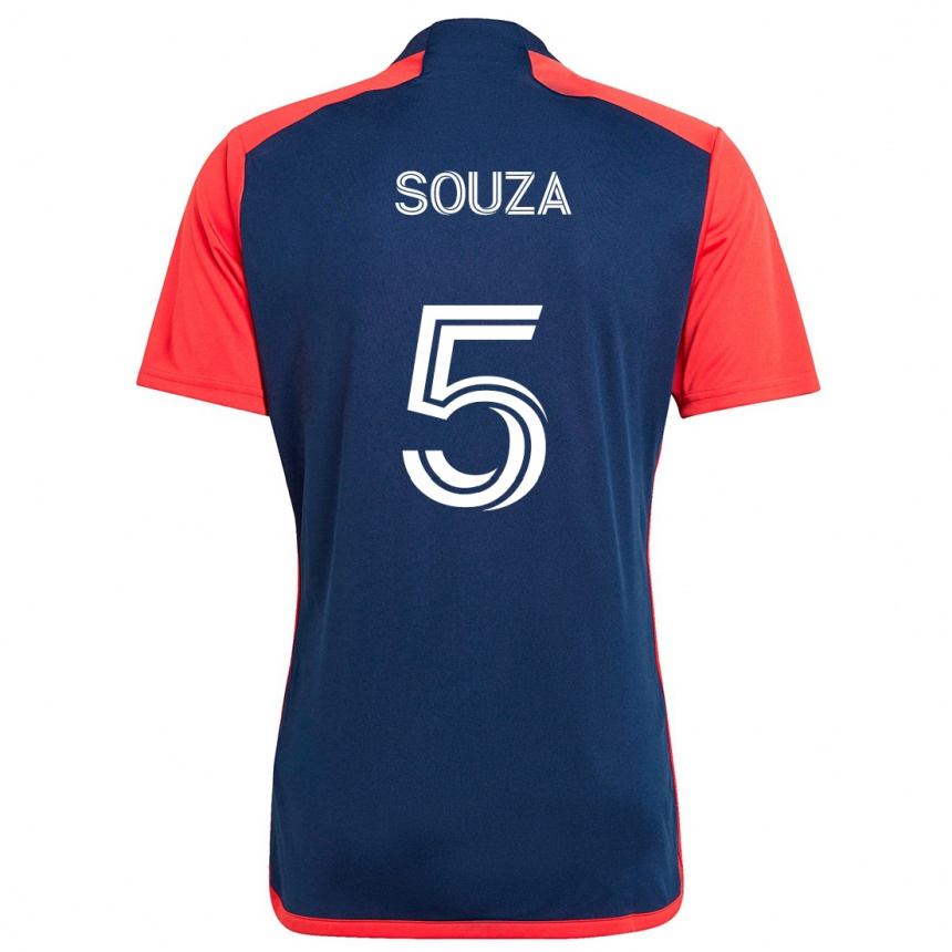 Kids Football Victor Souza #5 Blue Red Home Jersey 2024/25 T-Shirt Australia