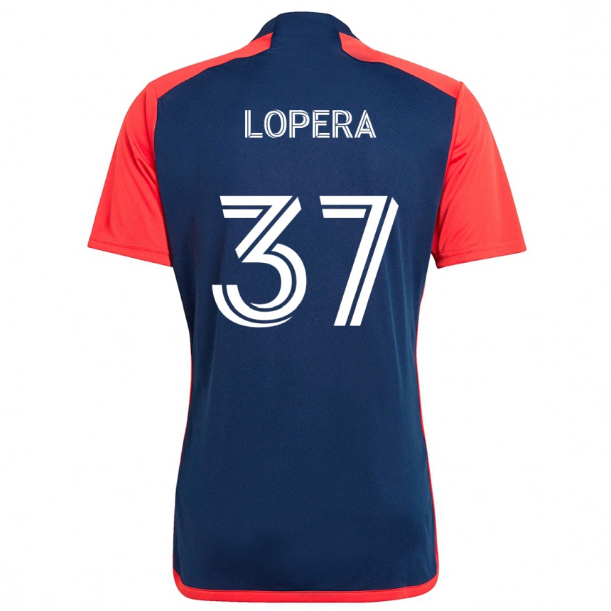 Kids Football Steban Lopera #37 Blue Red Home Jersey 2024/25 T-Shirt Australia