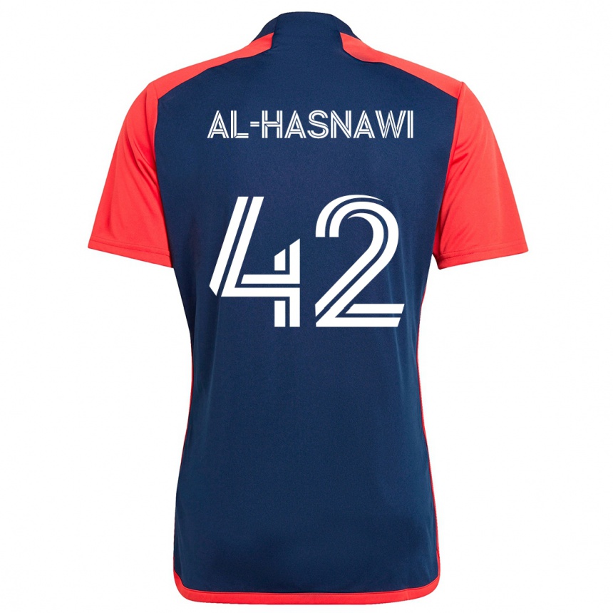 Kids Football Moshtaba Al-Hasnawi #42 Blue Red Home Jersey 2024/25 T-Shirt Australia