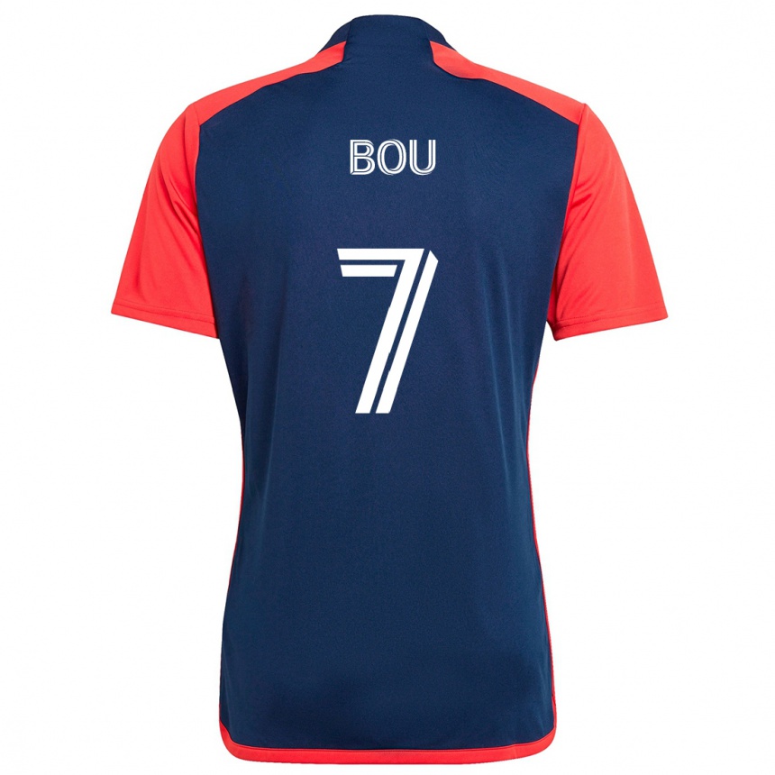 Kids Football Gustavo Bou #7 Blue Red Home Jersey 2024/25 T-Shirt Australia