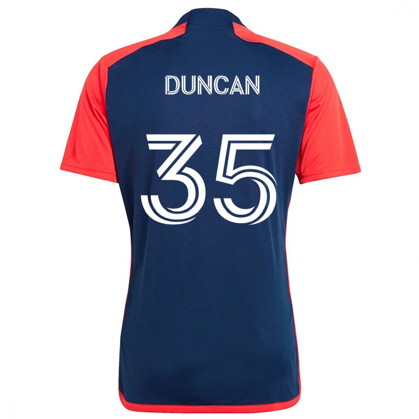 Kids Football Nakye Greenidge-Duncan #35 Blue Red Home Jersey 2024/25 T-Shirt Australia