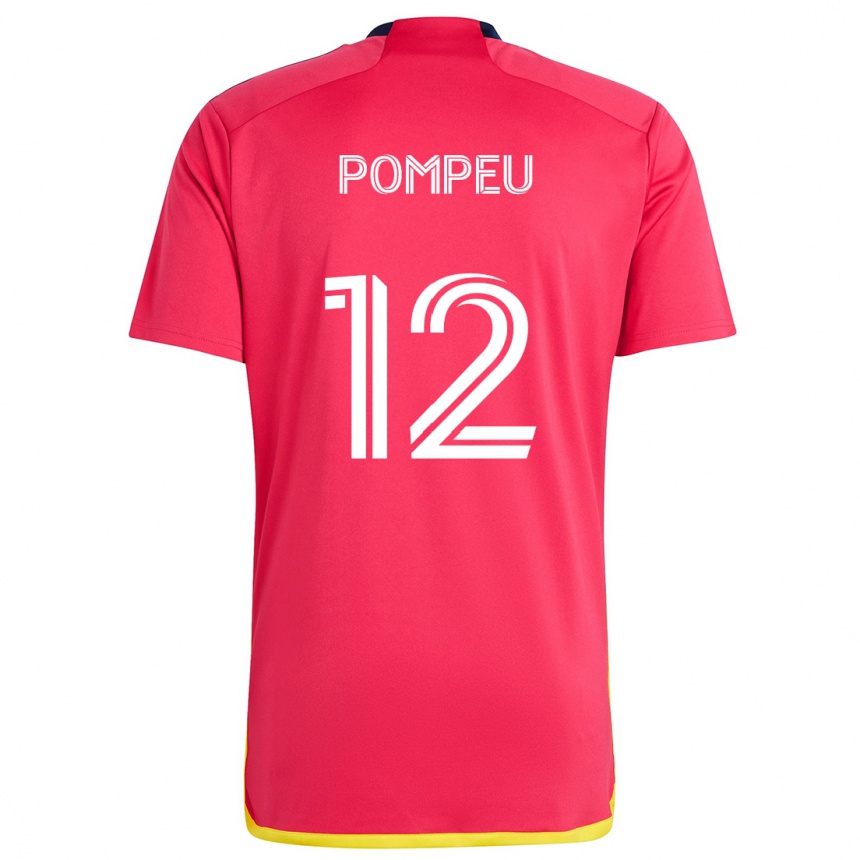 Kids Football Célio Pompeu #12 Red Blue Home Jersey 2024/25 T-Shirt Australia