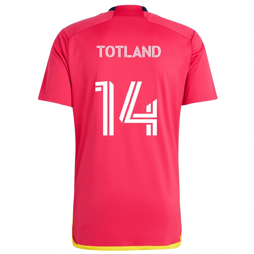 Kids Football Tomas Totland #14 Red Blue Home Jersey 2024/25 T-Shirt Australia