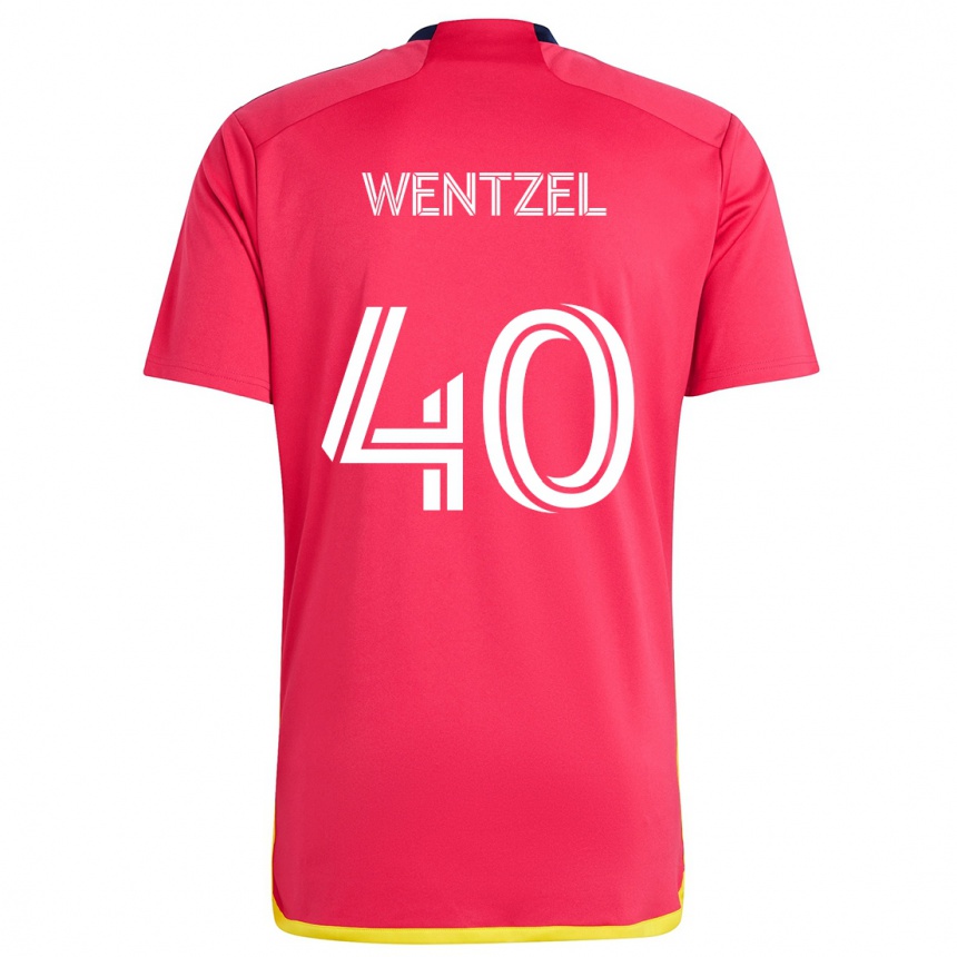 Kids Football Michael Wentzel #40 Red Blue Home Jersey 2024/25 T-Shirt Australia