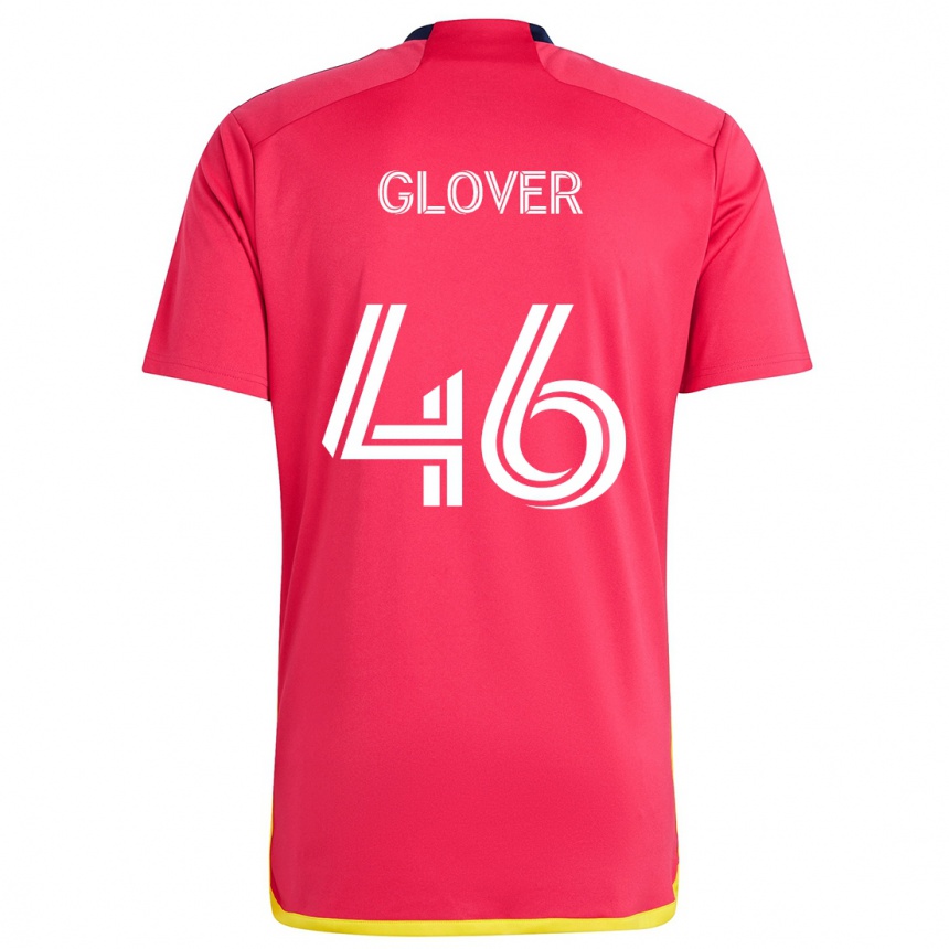 Kids Football Caden Glover #46 Red Blue Home Jersey 2024/25 T-Shirt Australia