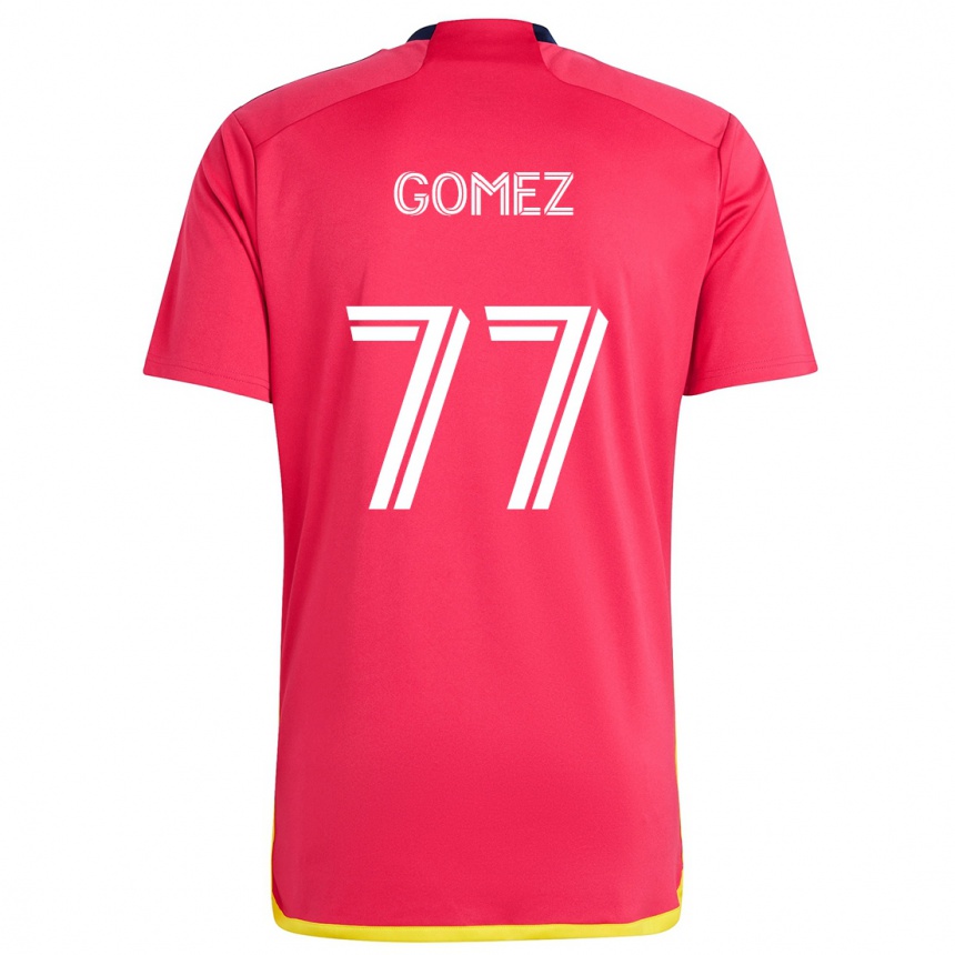 Kids Football Sam Gomez #77 Red Blue Home Jersey 2024/25 T-Shirt Australia