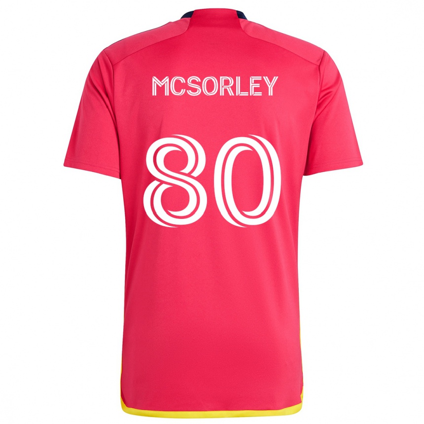 Kids Football Brendan Mcsorley #80 Red Blue Home Jersey 2024/25 T-Shirt Australia