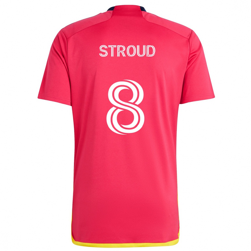 Kids Football Jared Stroud #8 Red Blue Home Jersey 2024/25 T-Shirt Australia