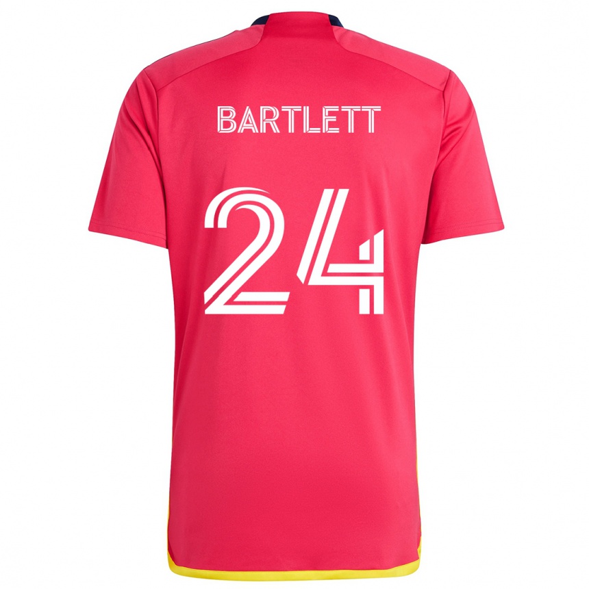 Kids Football Lucas Bartlett #24 Red Blue Home Jersey 2024/25 T-Shirt Australia