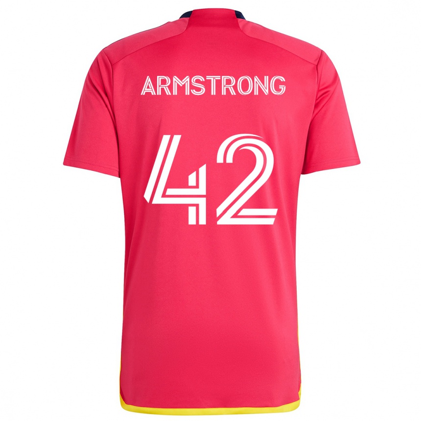 Kids Football Ezra Armstrong #42 Red Blue Home Jersey 2024/25 T-Shirt Australia