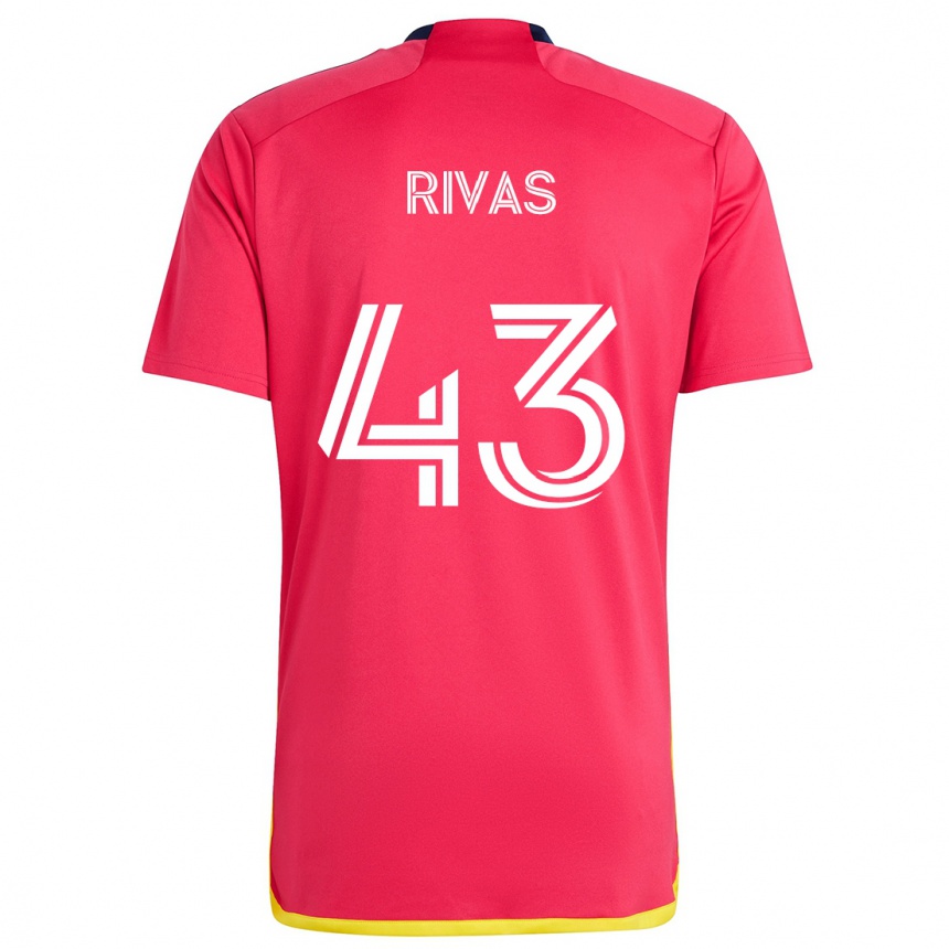 Kids Football Sergio Rivas #43 Red Blue Home Jersey 2024/25 T-Shirt Australia