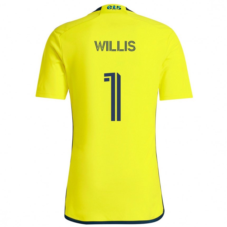 Kids Football Joe Willis #1 Yellow Blue Home Jersey 2024/25 T-Shirt Australia