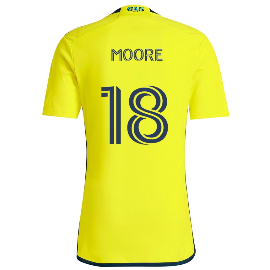 Kids Football Shaq Moore #18 Yellow Blue Home Jersey 2024/25 T-Shirt Australia