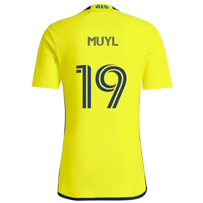 Kids Football Alex Muyl #19 Yellow Blue Home Jersey 2024/25 T-Shirt Australia