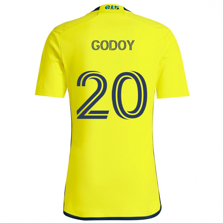 Kids Football Aníbal Godoy #20 Yellow Blue Home Jersey 2024/25 T-Shirt Australia