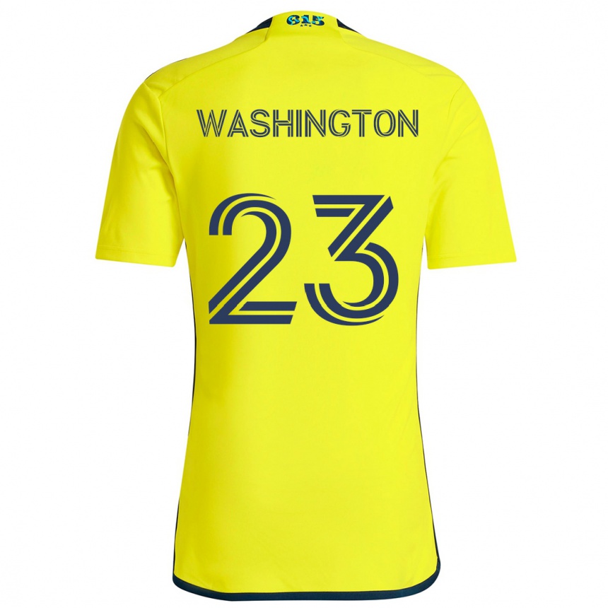 Kids Football Taylor Washington #23 Yellow Blue Home Jersey 2024/25 T-Shirt Australia