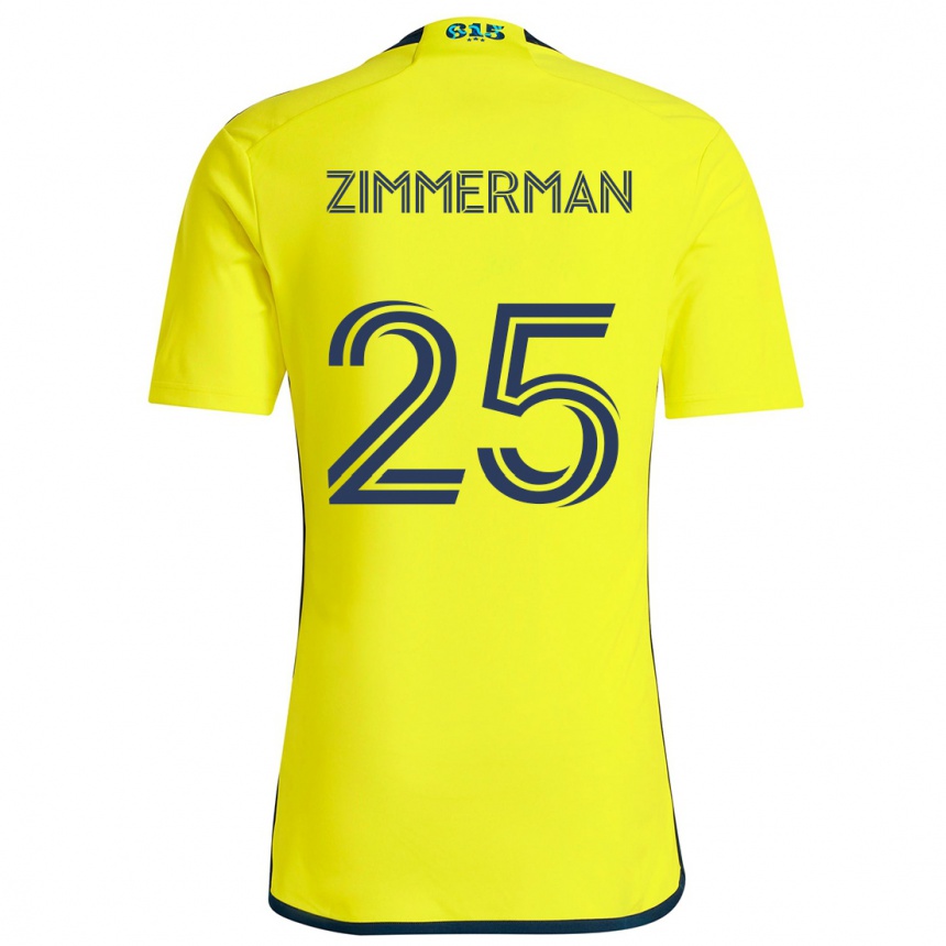 Kids Football Walker Zimmerman #25 Yellow Blue Home Jersey 2024/25 T-Shirt Australia