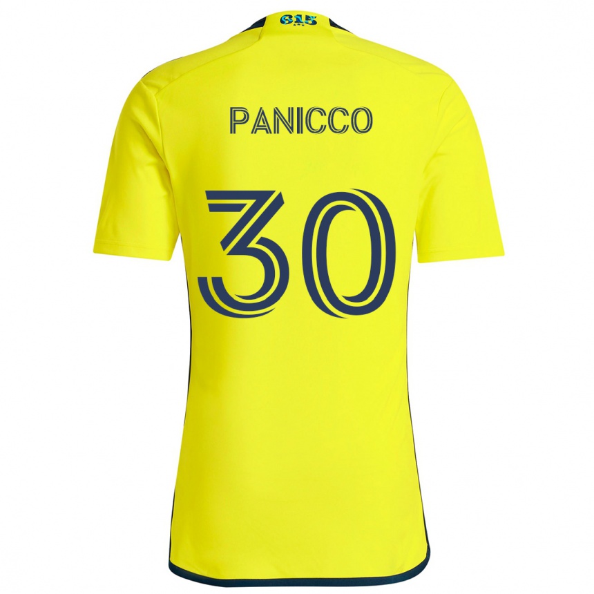 Kids Football Elliot Panicco #30 Yellow Blue Home Jersey 2024/25 T-Shirt Australia