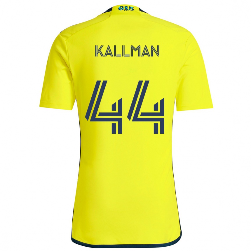 Kids Football Brent Kallman #44 Yellow Blue Home Jersey 2024/25 T-Shirt Australia