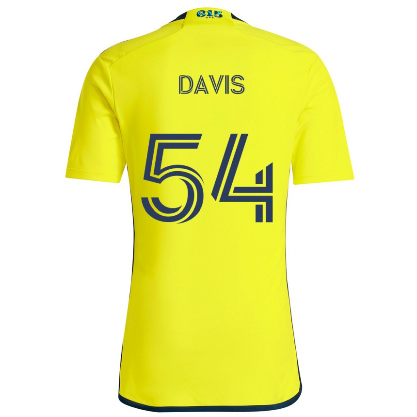 Kids Football Sean Davis #54 Yellow Blue Home Jersey 2024/25 T-Shirt Australia