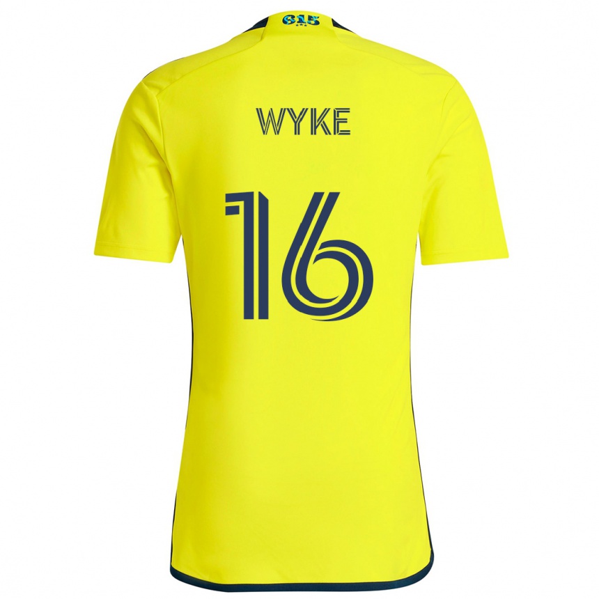 Kids Football Laurence Wyke #16 Yellow Blue Home Jersey 2024/25 T-Shirt Australia