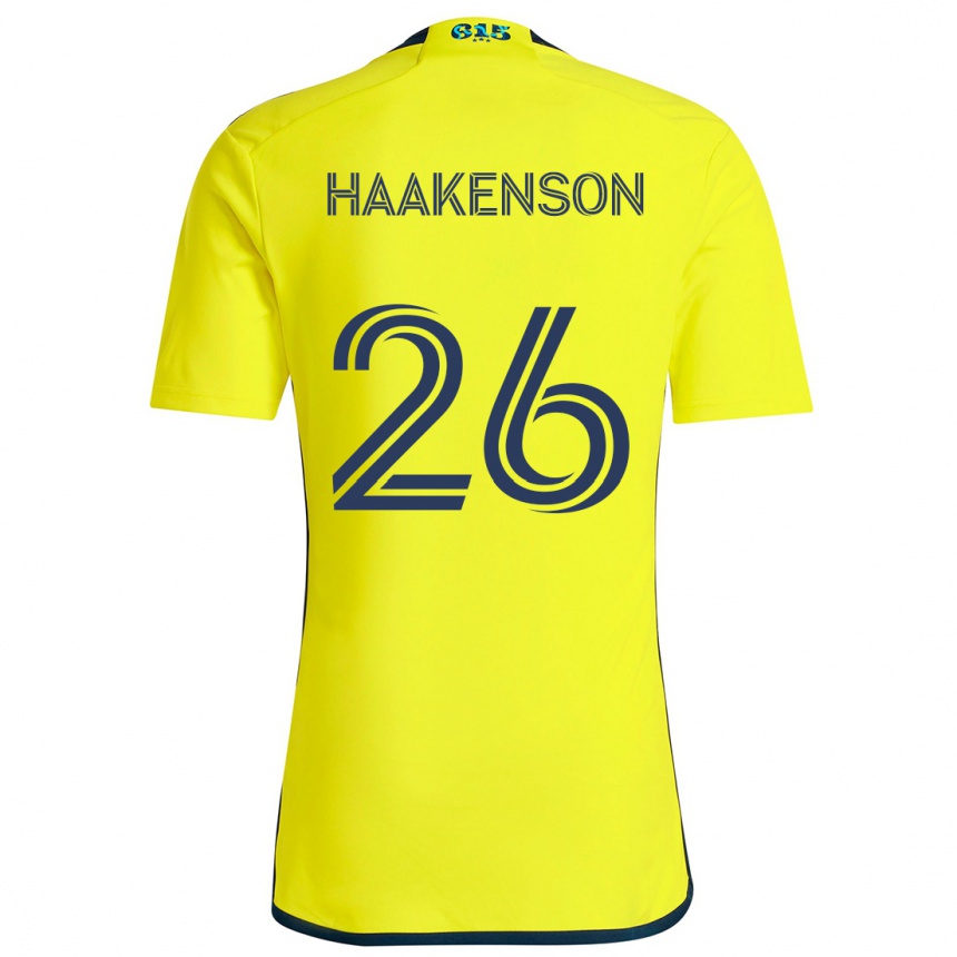 Kids Football Luke Haakenson #26 Yellow Blue Home Jersey 2024/25 T-Shirt Australia