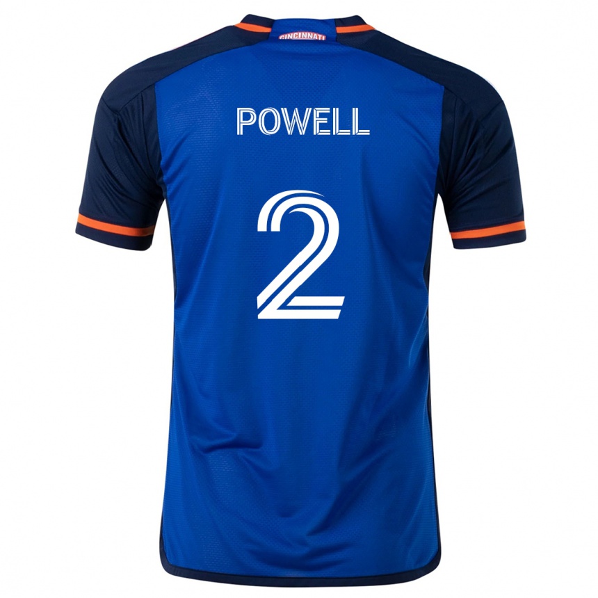 Kids Football Alvas Powell #2 Blue White Home Jersey 2024/25 T-Shirt Australia