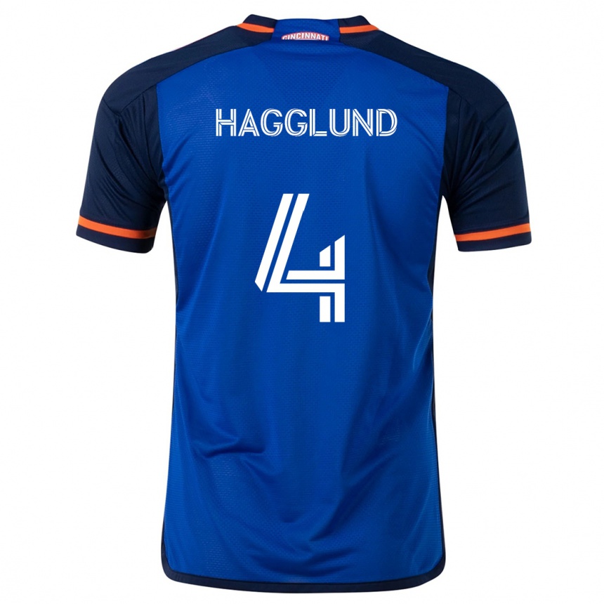 Kids Football Nick Hagglund #4 Blue White Home Jersey 2024/25 T-Shirt Australia