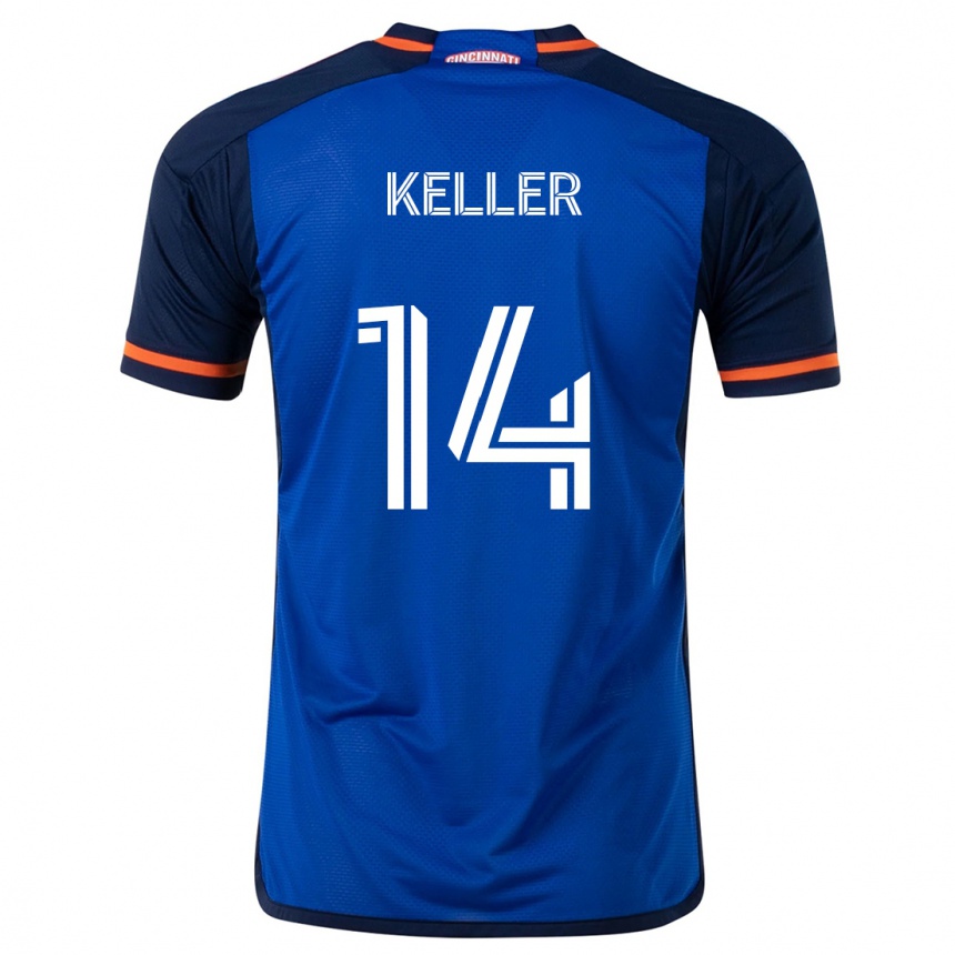 Kids Football Kipp Keller #14 Blue White Home Jersey 2024/25 T-Shirt Australia