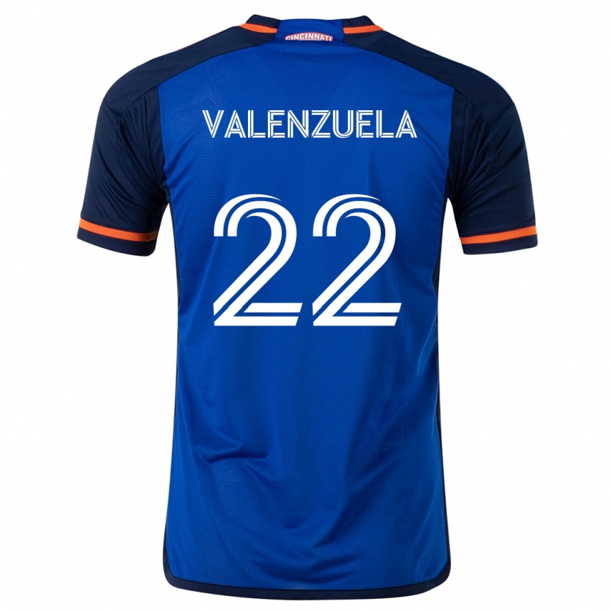 Kids Football Gerardo Valenzuela #22 Blue White Home Jersey 2024/25 T-Shirt Australia