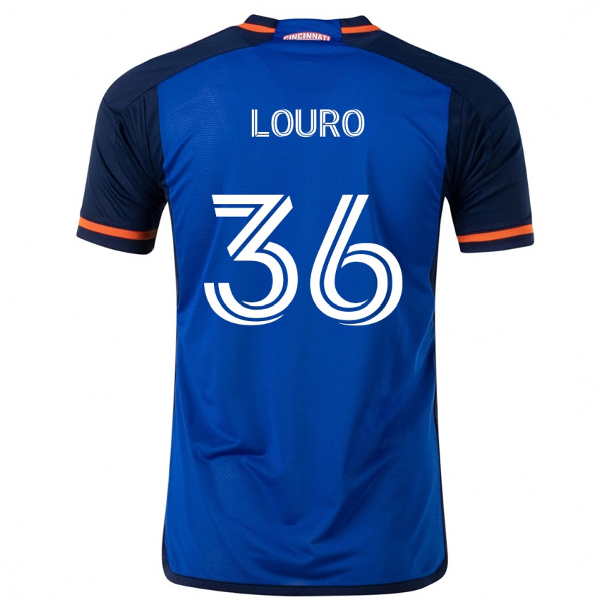 Kids Football Evan Louro #36 Blue White Home Jersey 2024/25 T-Shirt Australia