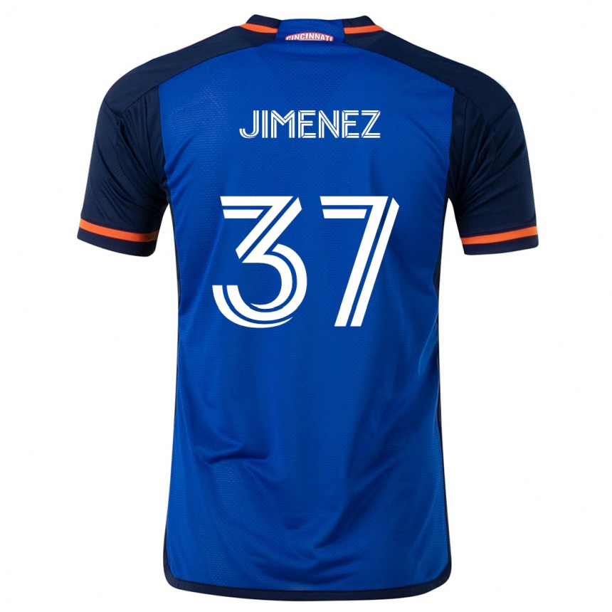 Kids Football Stiven Jimenez #37 Blue White Home Jersey 2024/25 T-Shirt Australia