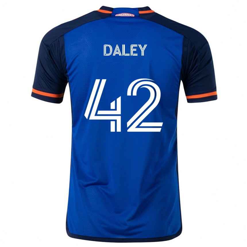 Kids Football Amir Daley #42 Blue White Home Jersey 2024/25 T-Shirt Australia