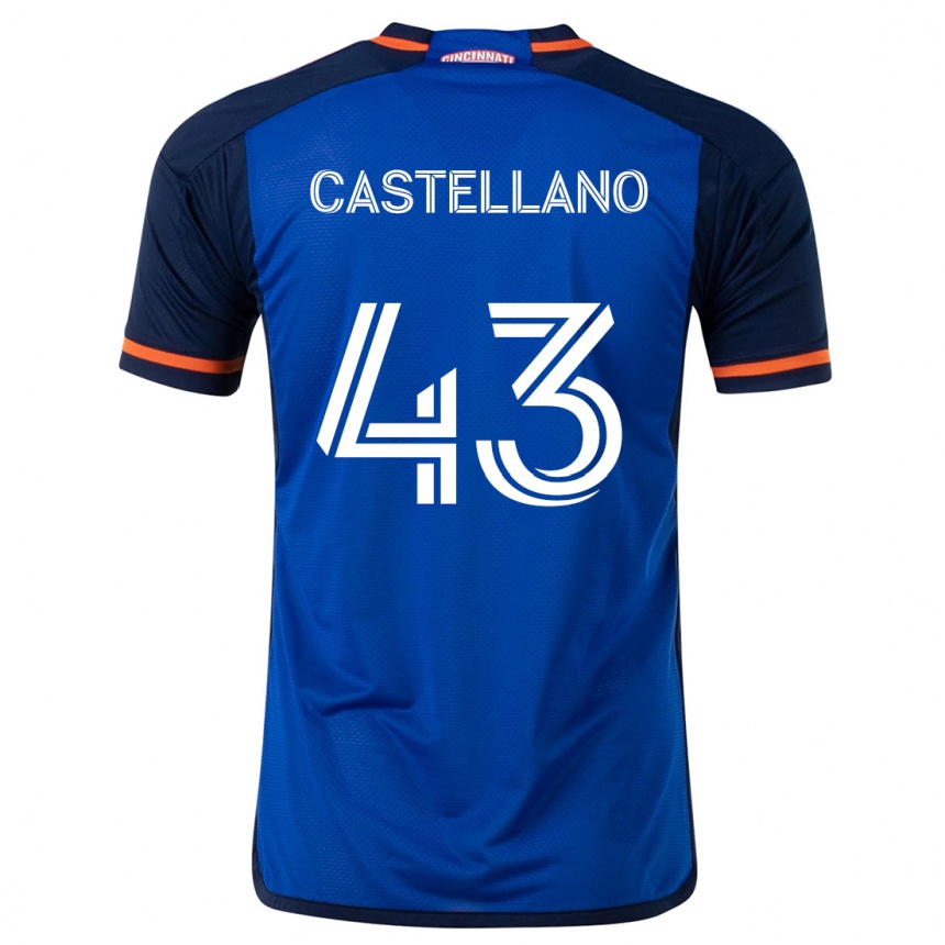 Kids Football Jesús Castellano #43 Blue White Home Jersey 2024/25 T-Shirt Australia