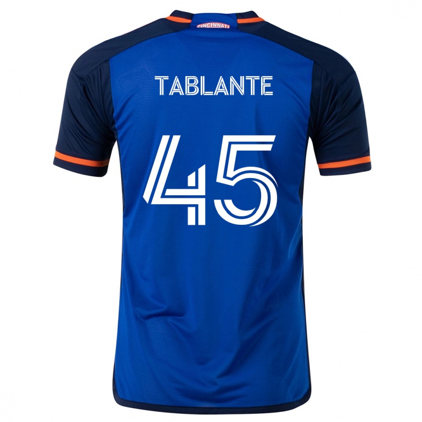 Kids Football Moises Tablante #45 Blue White Home Jersey 2024/25 T-Shirt Australia