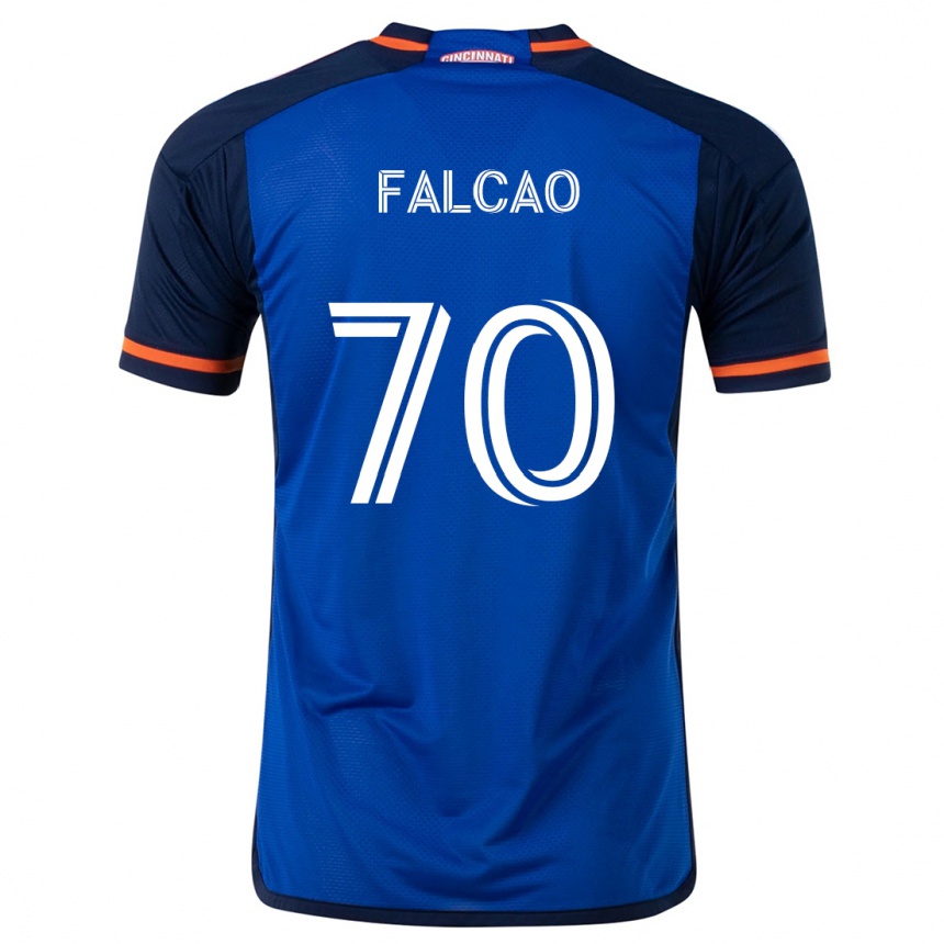 Kids Football Kiano Falcao #70 Blue White Home Jersey 2024/25 T-Shirt Australia