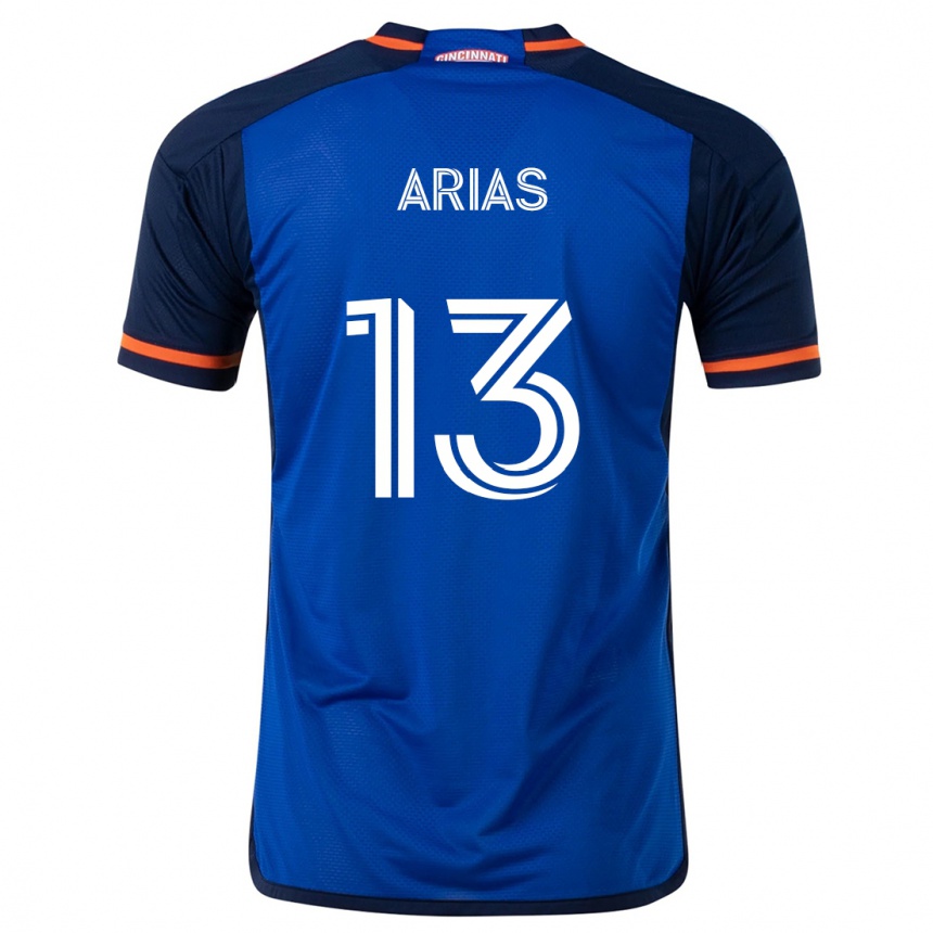 Kids Football Santiago Arias #13 Blue White Home Jersey 2024/25 T-Shirt Australia