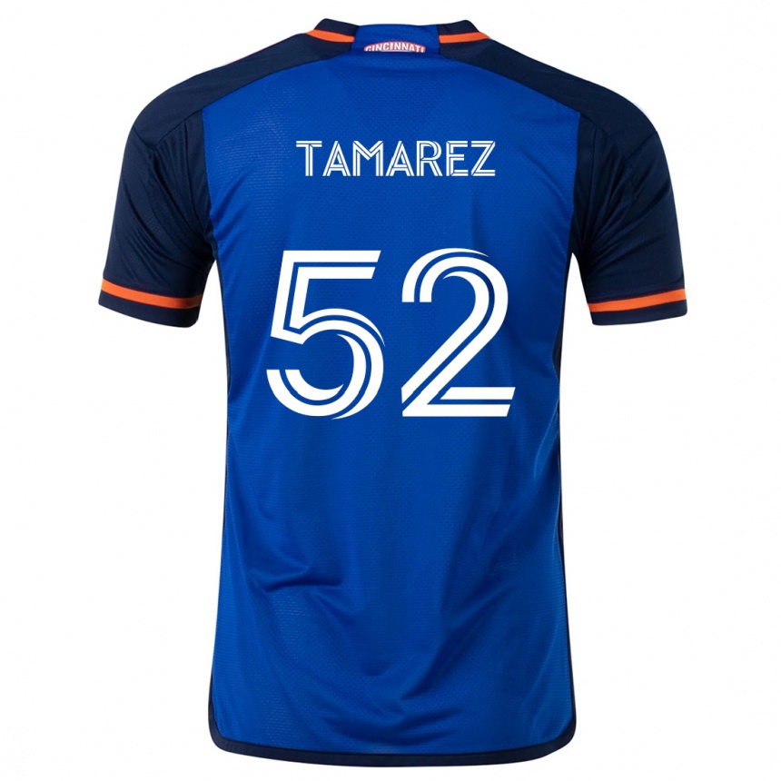 Kids Football Lucas Tamarez #52 Blue White Home Jersey 2024/25 T-Shirt Australia